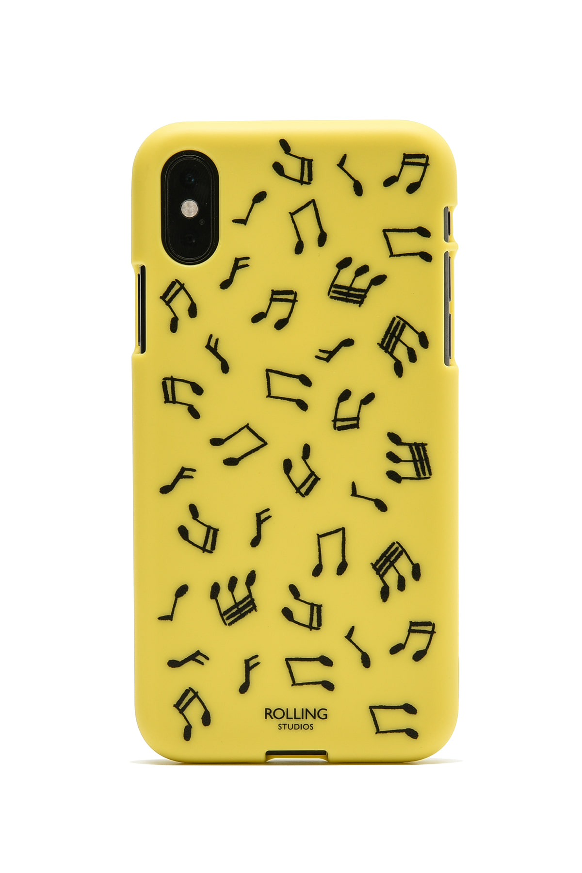&quot;MUSIC NOTE&quot; Printed iPhone Case Yellow/Black